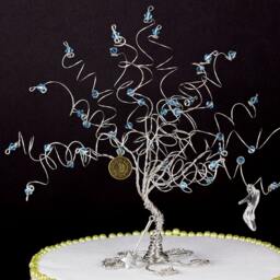 Cinderella Wire Art Tree Sculpture Home Decor Or Wedding Cake Topper - thumbnail 2