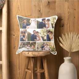 Personalised Cushion With 7 Photos - Custom Collage Picture Pillow Gift Family, Friend, Kids, Couple Perfect Birthday Home D??cor Present - thumbnail 2