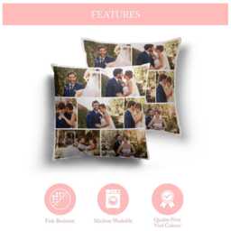 Personalised Cushion With 7 Photos - Custom Collage Picture Pillow Gift Family, Friend, Kids, Couple Perfect Birthday Home D??cor Present - thumbnail 3