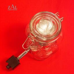 Track Light, Hinged Lid Glass Jar - thumbnail 3