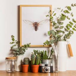Cicada Print, Nature Wall Art, Entomology Prints, Insect Poster, Taxidermy Bugs Cicada Poster - thumbnail 3