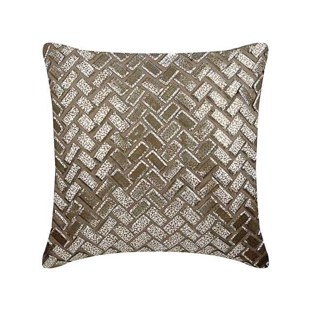 "Cotton Linen Mocha Brown Toss Pillows 16""x16" - image 1