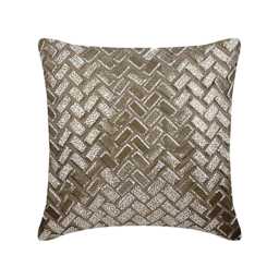 "Cotton Linen Mocha Brown Toss Pillows 16""x16" - thumbnail 1