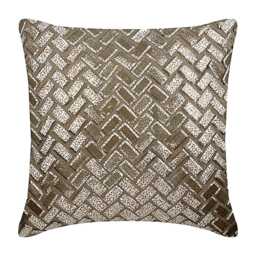 "Cotton Linen Mocha Brown Toss Pillows 16""x16" - thumbnail 2