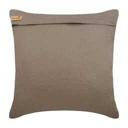 "Cotton Linen Mocha Brown Toss Pillows 16""x16" - thumbnail 4