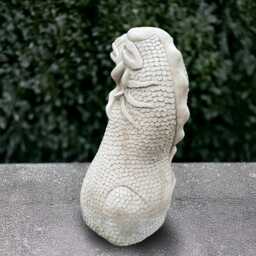 Large Face Dragon Statue Concrete Sculpture Outdoor Wildlife Decoration Dragon Lover Gift Handmade Front Door Ornament Gift - thumbnail 4