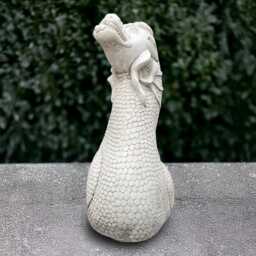 Large Face Dragon Statue Concrete Sculpture Outdoor Wildlife Decoration Dragon Lover Gift Handmade Front Door Ornament Gift - thumbnail 3
