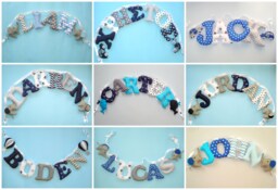 Name Banner, Fabric Name Banner, Personalized Name, Name Banner, Name Wall Art, Nursery Room Decoration, Baby Shower Gift, 2 Ornaments For Free - thumbnail 1