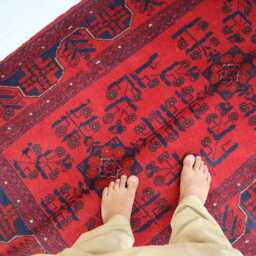 3x5 Ft Afghan New Genuine Area Rug, Turkmen Oriental Geometric Khal Mohammedi Bukhara Handmade Living Room D??cor Office Rug - thumbnail 4
