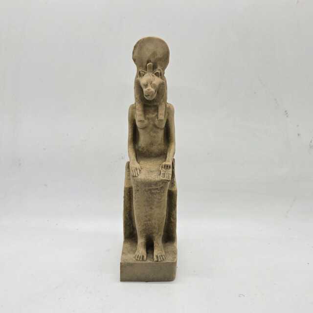 Sekhmet Statuette. Sandstone Effect, Egyptian Deity Statue, Goddess, Ancient Egypt, Egyptology Ornament, Gift Idea - image 1