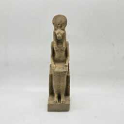 Sekhmet Statuette. Sandstone Effect, Egyptian Deity Statue, Goddess, Ancient Egypt, Egyptology Ornament, Gift Idea - thumbnail 1