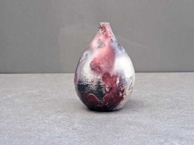 Smoke Fired Ceramic Vase, Small Handmade Vase With Natural, Wild Colors & Texture, Unique One Of A Kind Piece, Home Decoration - image 1