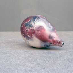 Smoke Fired Ceramic Vase, Small Handmade Vase With Natural, Wild Colors & Texture, Unique One Of A Kind Piece, Home Decoration - thumbnail 2