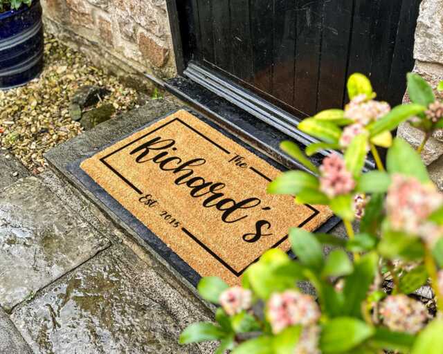 Customised Family Name Mat, Custom Doormat Gifts, Personalized Home Decoration Ideas, Personalised Rug, Housewarming Gift For Her - image 1
