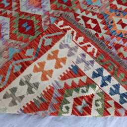 7x10 Ft Afghan Chubi Kilim Rug, New Flatweave Maimana Tribal Turkmen Oriental Rug, Vintage Rug For Bedroom, Livingroom Carpet - thumbnail 4