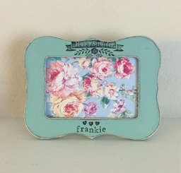 Handmade Personalized Birthday Picture Frame Distressed Vintage Style