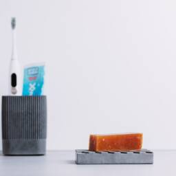 Modern Linear Soap Saver, Concrete Bathroom Accessory, Sustainable Diagonal Stripe Tray, Artisan Grey Dish, Minimalist Home Decor - thumbnail 3