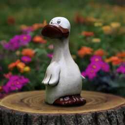 Garden Duck Statue Outdoor Goose Figurine Cement Bird Sclpture Goose Lover Gift Handmade Art Farm Decoration Ornament - thumbnail 3