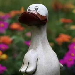 Garden Duck Statue Outdoor Goose Figurine Cement Bird Sclpture Goose Lover Gift Handmade Art Farm Decoration Ornament - thumbnail 2