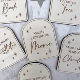 Set Of 6 Wooden Advent Calendar Activity Cards - Customisable - thumbnail 2