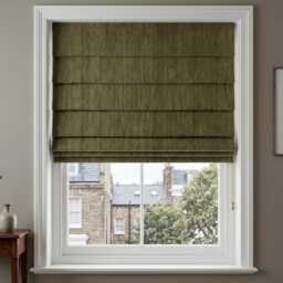 Bespoke Roman Blinds - Made To Measure With Plain Chenille Fabric Custom Shades - thumbnail 1