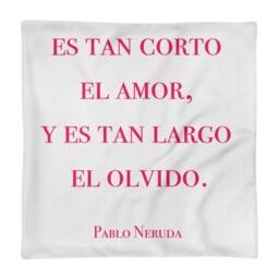 2-Sided Pillow Case Only English & Spanish Pablo Neruda Sonnet 20 - thumbnail 2