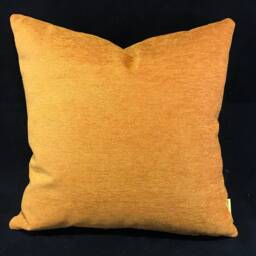 Rust Chenille Cushion, Decorative Velvet Pillow - 18x18 In - thumbnail 4