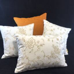 On Sale. Rust Coloured Velvet/Chenille Cushion Cover - thumbnail 3