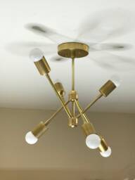 Alpas Modern 6 Light Geometric Mid Century Industrial Hanging Ceiling Chandelier