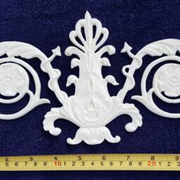 French Louis Xvi Style Decorative Wall Furniture Applique Moulding Pediment Gold Gilt Plastic Decoration - thumbnail 4