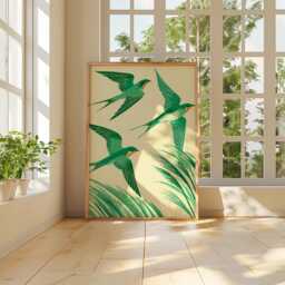 Swallow Bird Poster, Nature Wall Art, Botanical Wildlife Print - thumbnail 4