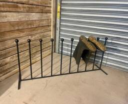 Handmade in The UK Black Wrought Iron Steel Metal Welded Free Standing 5 Pair Wellington Boot Welly Rack Stand Storage - thumbnail 1