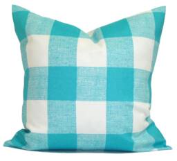 Blue Outdoor Pillow Covers, Outdoor Blye Pillows, Aqua Throw Cover For A 20x20, 16x16, 18x18 Pillow, All Sizes - thumbnail 1
