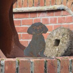 Rusty Metal Shih Tzu Garden Decoration, Dog Memorial Gift - thumbnail 2