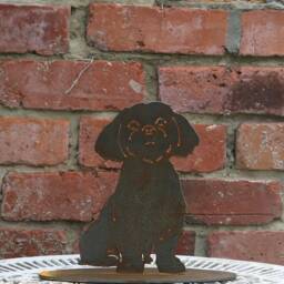Rusty Metal Shih Tzu Garden Decoration, Dog Memorial Gift - thumbnail 4