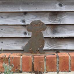 Rusty Metal Shih Tzu Garden Decoration, Dog Memorial Gift - thumbnail 3