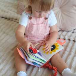 Montessori Quiet Book For Toddlers Sensory Fabric Activity Toy - thumbnail 4