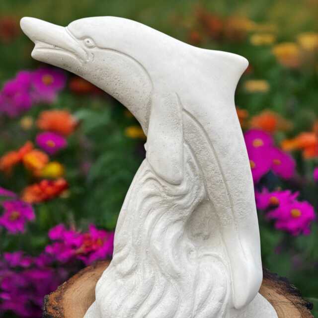 Unique Dolphin Sculpture Concrete Statue Garden & Home Decoration Dolphin Lover Gift Handmade Ornament Ocean Animal Decor - image 1