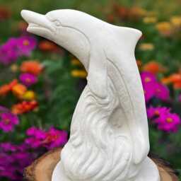 Unique Dolphin Sculpture Concrete Statue Garden & Home Decoration Dolphin Lover Gift Handmade Ornament Ocean Animal Decor - thumbnail 3