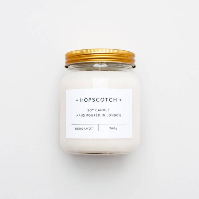 Bergamot Scented Candle Hopscotch Home Decor Soy Perfect Gift For Her, Wedding Gift, Mum Or Thank You - image 1