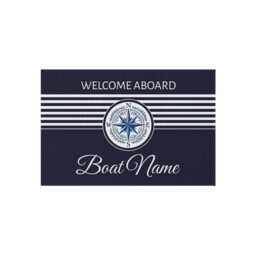 Compass Rose, Nautical Rug, Boat Mat, Enthusiast Gift, Coastal Decor, Custom Name Mat, Yacht Life, Summer Vibe, Personalized - thumbnail 3