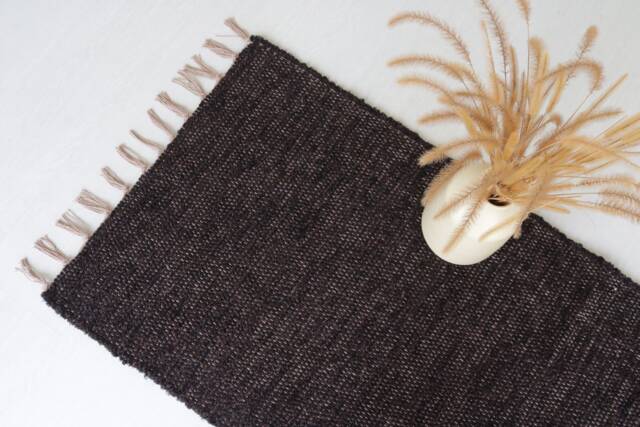 Runner Rug Brown 200 cm, Hallway Rug, Kitchen Bathroom Cotton Vrown Carpet, L??ufer-Teppich, Leather Tapis - image 1