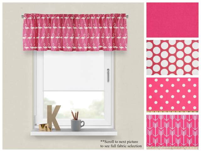 Candy Pink Valances - Premier Prints Window Topper For Girls Nursery Room Decor - Straight Or Wavy Valance - Choose Your Size - image 1