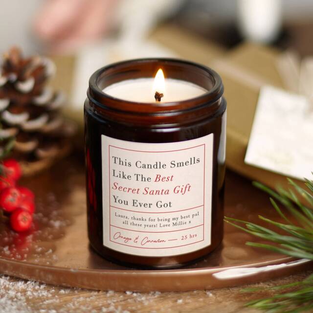 Secret Santa Gift Candle Funny Christmas Scented Soy Wax Candle - image 1