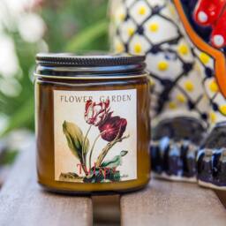 Set Of Three Floral Soy Candles, 4 Oz Soy Candles, Gift For Friend - thumbnail 3