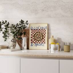 Poster Pizza, Pasta & Amore Illustration/Art Print Dolce Vita Italy, Kitchen, Food - thumbnail 2