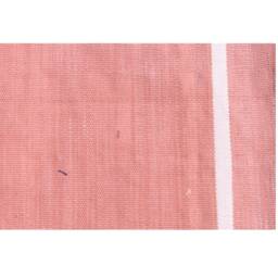 Handmade Cotton Dhurrie Rug Blush Pink Reversible Area Rug - thumbnail 4
