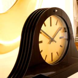 Louis Spirit Gloss Black Gold Dial Mantel Clock - thumbnail 3