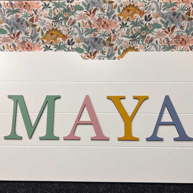 Painted Wooden Letters Names For Toy Boxes, Storage & Nursery Decor - image 1