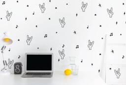 Rock & Roll Decals, Nursery Wall Decal, Decal, Baby Room Boys Girls Music Gift - thumbnail 1